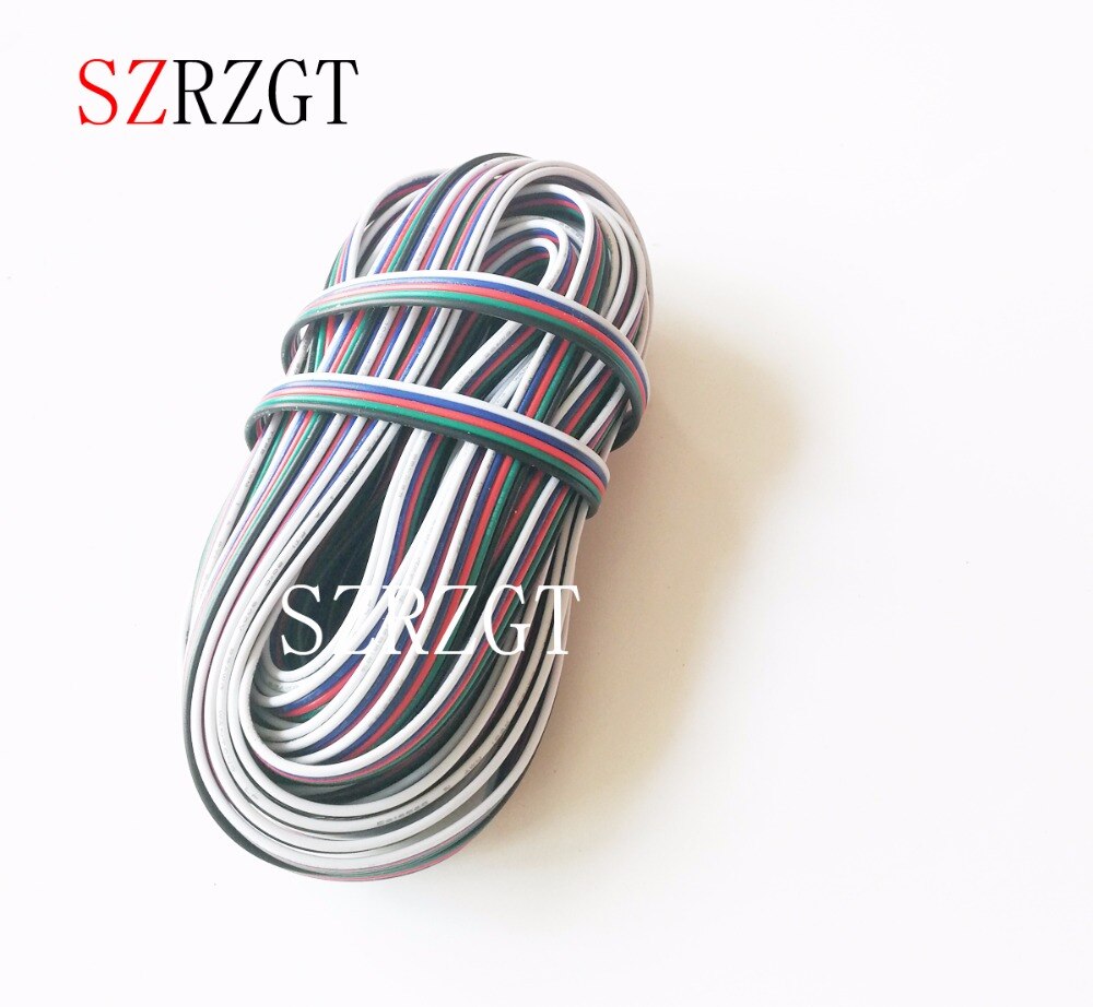 5- pins rgbw/rgbww led-aansluitkabel verlengdraad blauw/wit/rood/groen/zwart voor rgbw/rgbww led-statief