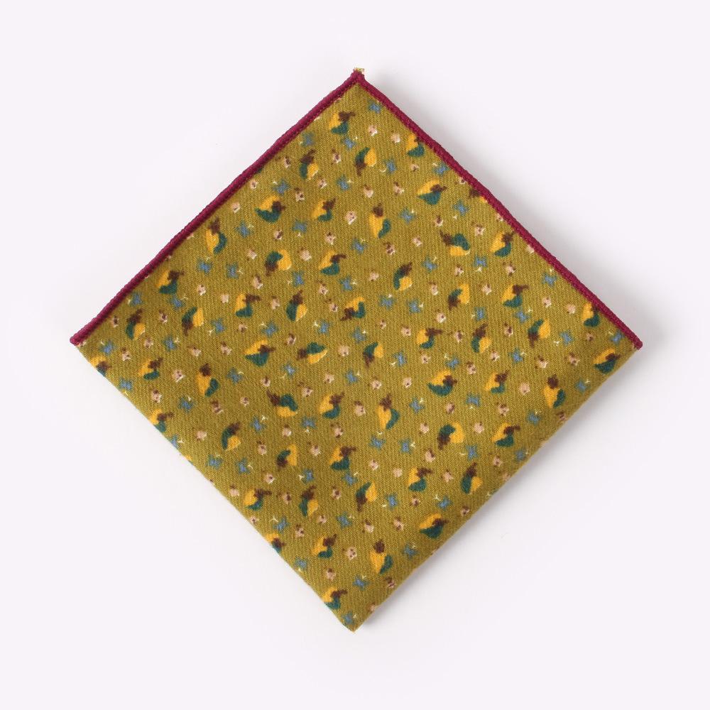 Menn& #39 ; s 100%  bomullsblomstlommetørkle for mann bryllupstrykk lomme med firkantede brysthåndkledresser hankies 23*23cm: 7