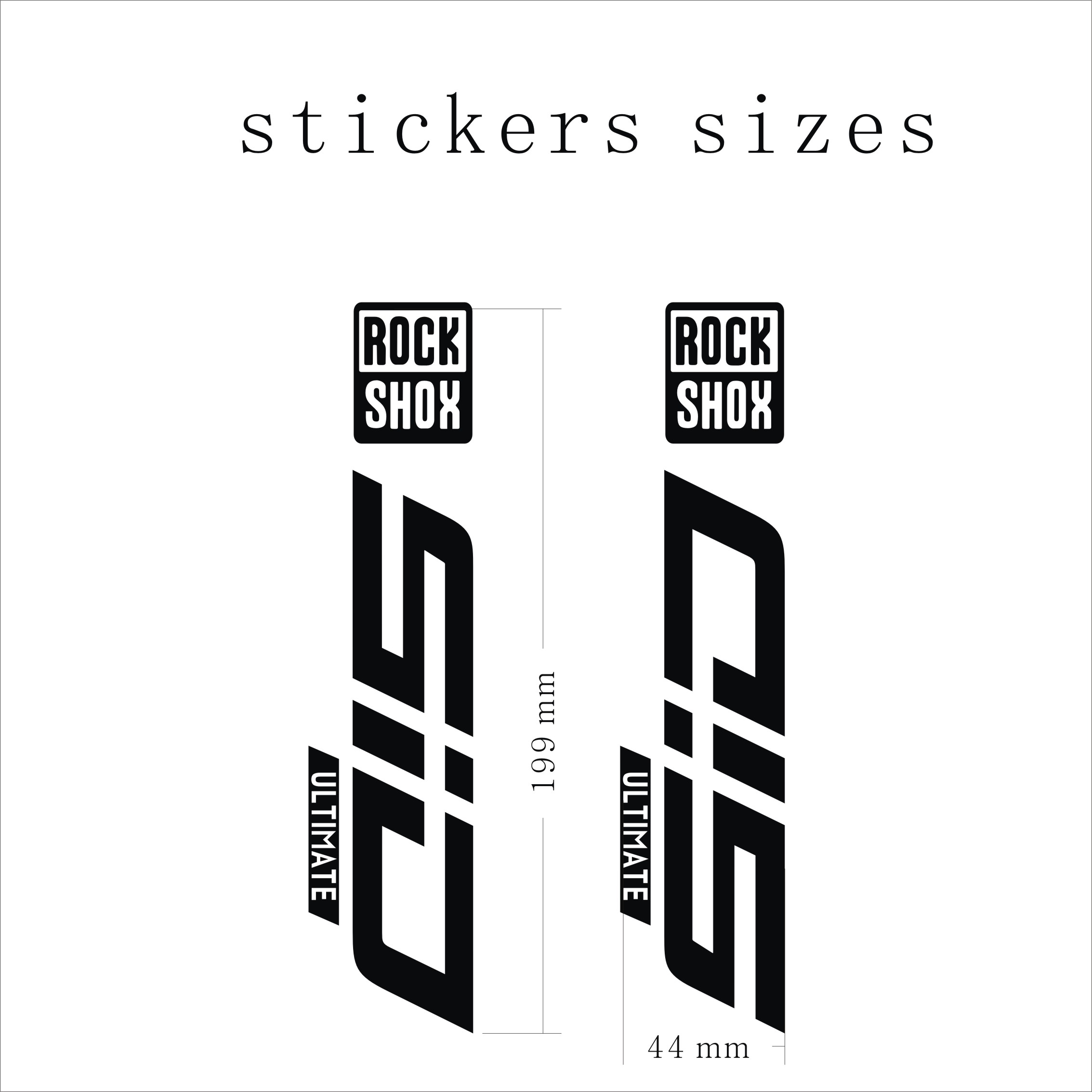 Calcomanías ROCKSHOX SID para bicicleta de montaña, pegatinas para horquilla delantera, calcomanías para horquilla delantera de bicicleta de montaña, pegatinas ULTIMATE, película decorativa,