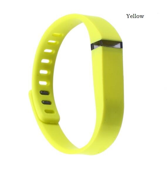 S Silicone couleur Pure remplacer Bracelet Bracelet Bracelet pour Fitbit Flex 1 Bracelet de montre intelligente pour les femmes Bracelets de remplacement: Yellow