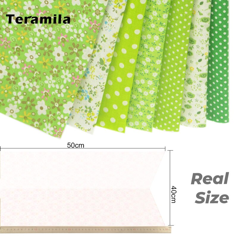 Teramila 7 Uds 40x50cm DIY Patchwork tela de algodón telas de tejidos acolchados de costura coser tela mantel hecho a mano
