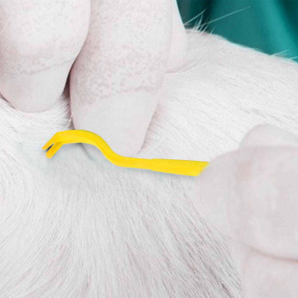 5pcs Fleas Lice Remover Tweezers Plastic Pets Dogs Cats Horse Tick Twister Hook for Household Animals Dog Cat Ornament