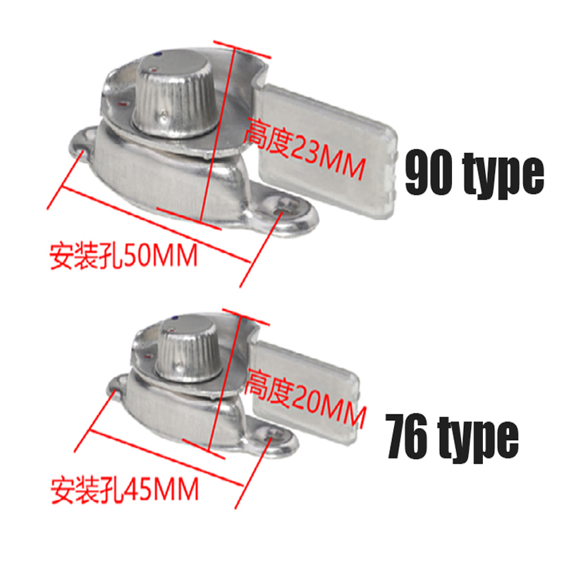 Rustfritt stål vinduslås forsikring tyverisikring aluminiumslegering vindu halvmånelås plast skyvedør oversettelsesvindu