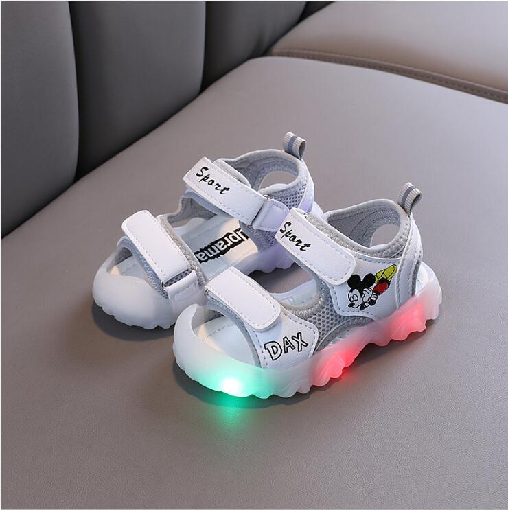 Summer Children's Sandals 1-3 Years Old Boys Baby Shoes Girls Baotou Beach Shoes Fit Comfortable Children's Shoes: Black / 25