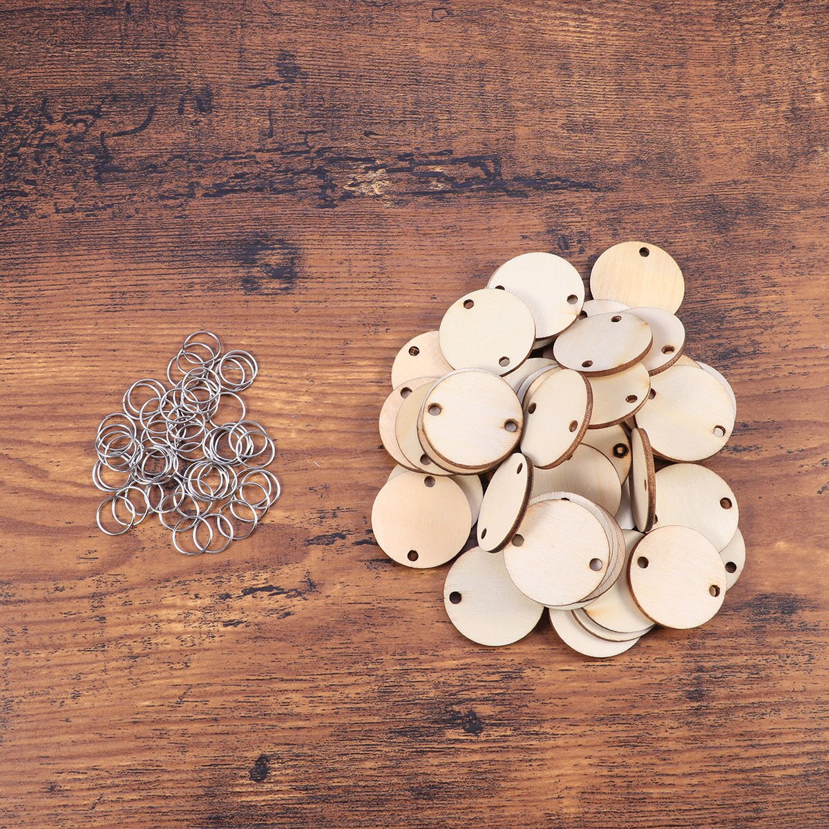 50pcs Calendar Plaque Thicken Round DIY Calendar Board for Bedroom Home Living Room: Burlywood