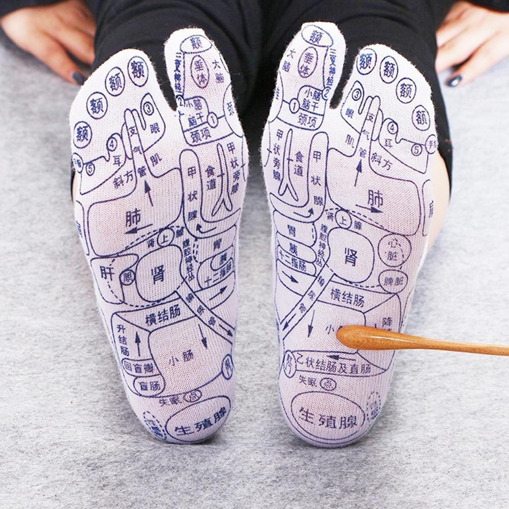 1 paire d'acupoints Illustration pied Massage chaussettes Figure Novice plantaire Acupoint Massage pied Point de Massage chaussettes soin des pieds outil