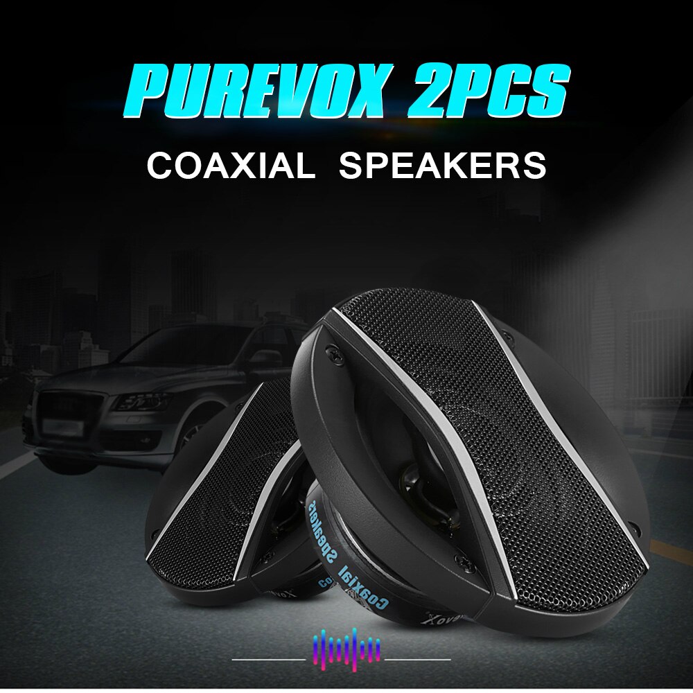 Purevox Coaxiale Luidspreker 6.5 inch 2 PCS 4 Ohm 3-kanaals High Alto met Hoge toon Geluid Auto hoorn