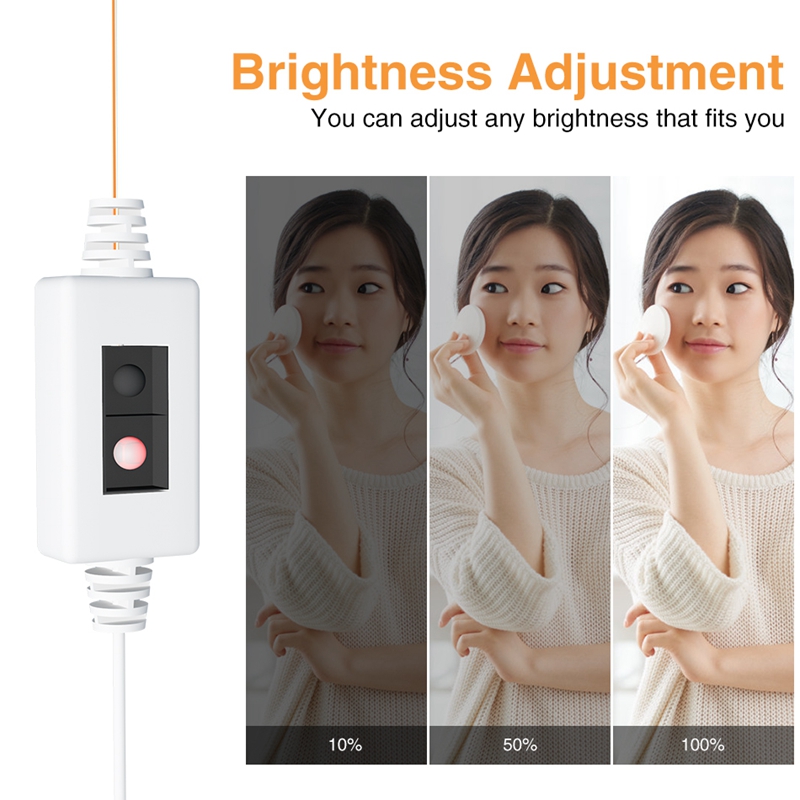 ! USB Hand Vanity Mirror Light Led Makeup Lamp Bulbs Dressing Table Beauty Bathroom Led Wall Lamp