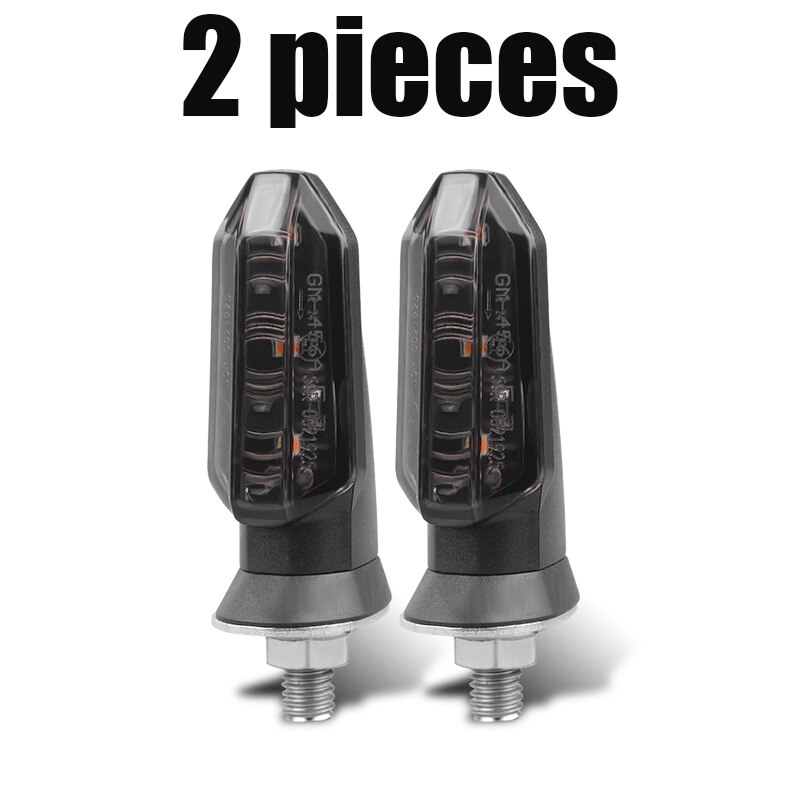 Mini luz LED intermitente para motocicleta, lámpara ámbar de 12V, 2 piezas: 2pcs Smoke shell