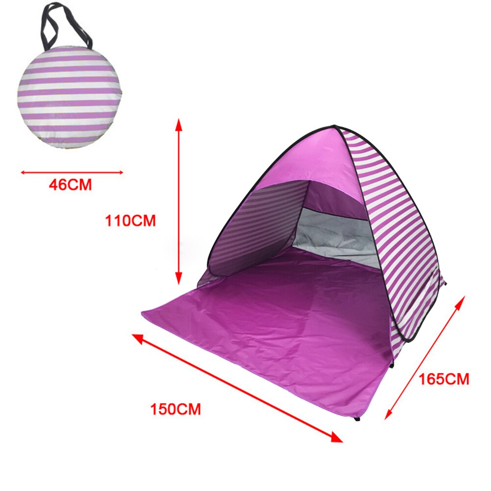Beach Tent Automatic Instant Lightweight Outdoor UV Protection Camping Fishing Tent Cabana Sun Shelter Beach Shelter: Pink