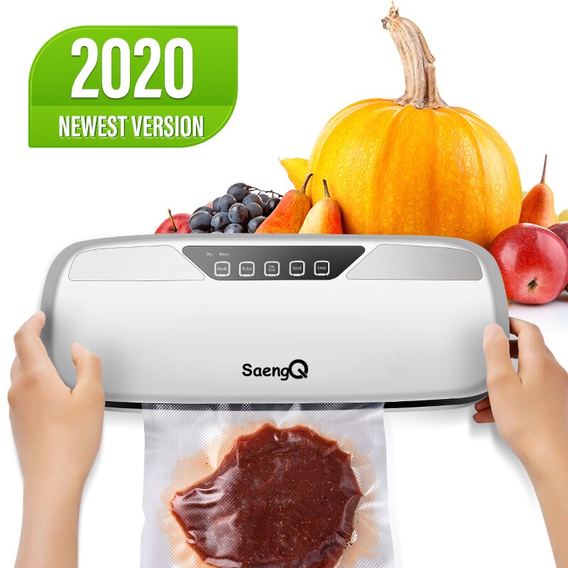 Elektrisk vakuumförseglare vakuumförpackningsmaskin sous vide vakuumförseglare för matförvaring matförpackare vakuumpåsar försegling: 9- vita / 220v eu