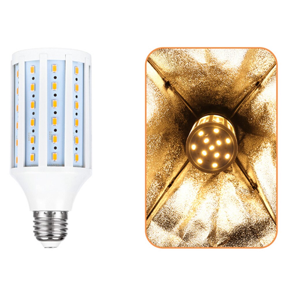 Photography LED Bulb - 20W E27 Base - 500-1000lm - 3800K-5500K - for Studio Softbox Video: 4 PCS Yellow Bulb