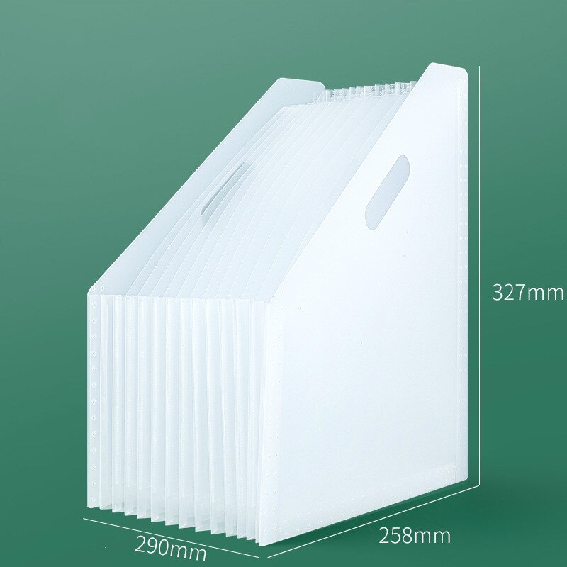 Desk File Folder Document Paper Organizer Storage Holder Multilayer Expanding Box School Office Stationery: A-transparent