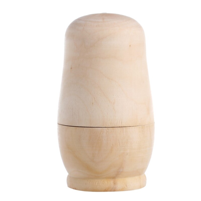 5x bricolaje sin pintar en blanco de madera en blanco muñecas anidadas Matrioska juguete Y4UD