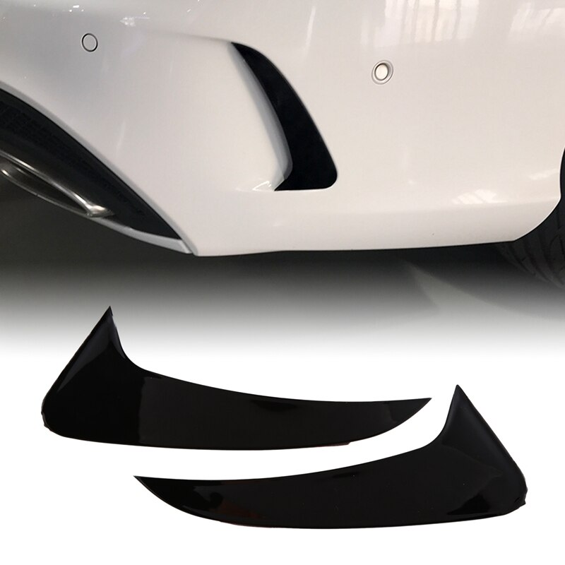 Bright Black Rear Bumper Spoiler Side Canards for Mercedes-Benz C-Class Estate S205 C180 C200 AMG