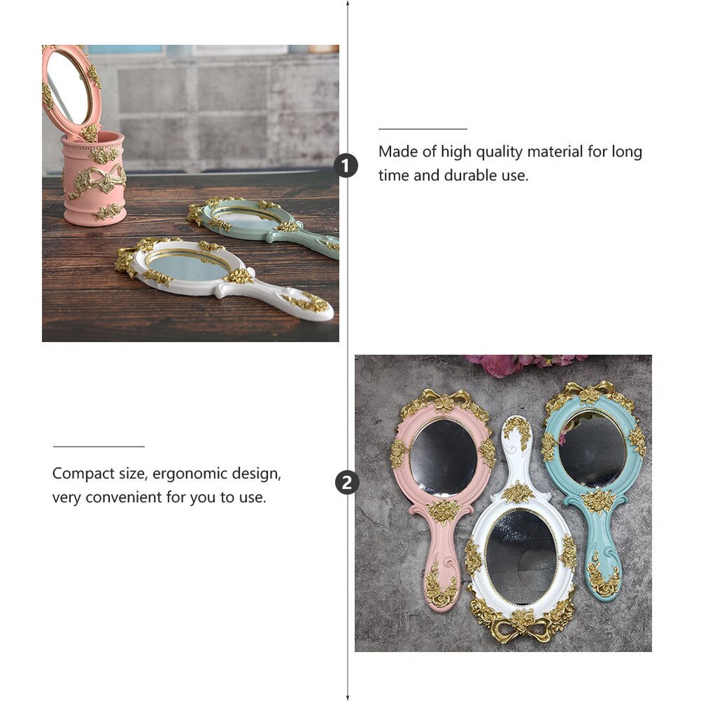 1Pc Style Handheld Mirror Cosmetic Mirror Home Makeup Tool