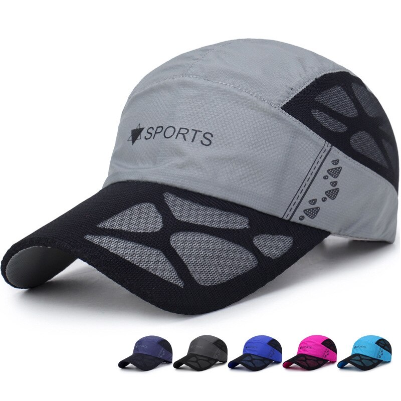 Outdoor Unisex Sun Hats Quick Dry Mesh Golf Fishing Cap Adjustable Baseball Caps Summer