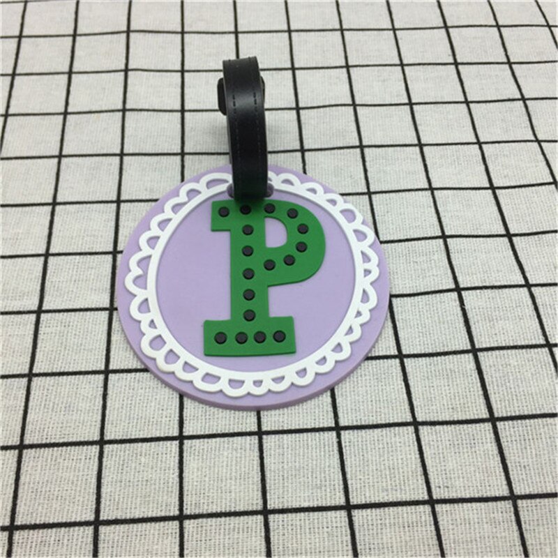 Carta creativa accesorios de viaje Etiqueta de equipaje de dibujos animados de Gel de sílice maleta ID dirección titular de equipaje de embarque etiquetas portátiles Labe: 2