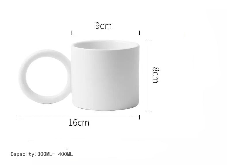 Einfache Moderne Kaffee Tasse Becher Große Kapazität Hohe Temperatur Beständig Große Keramik Tassen Hause Büro groß Ohr Wasser Tee Tassen: C