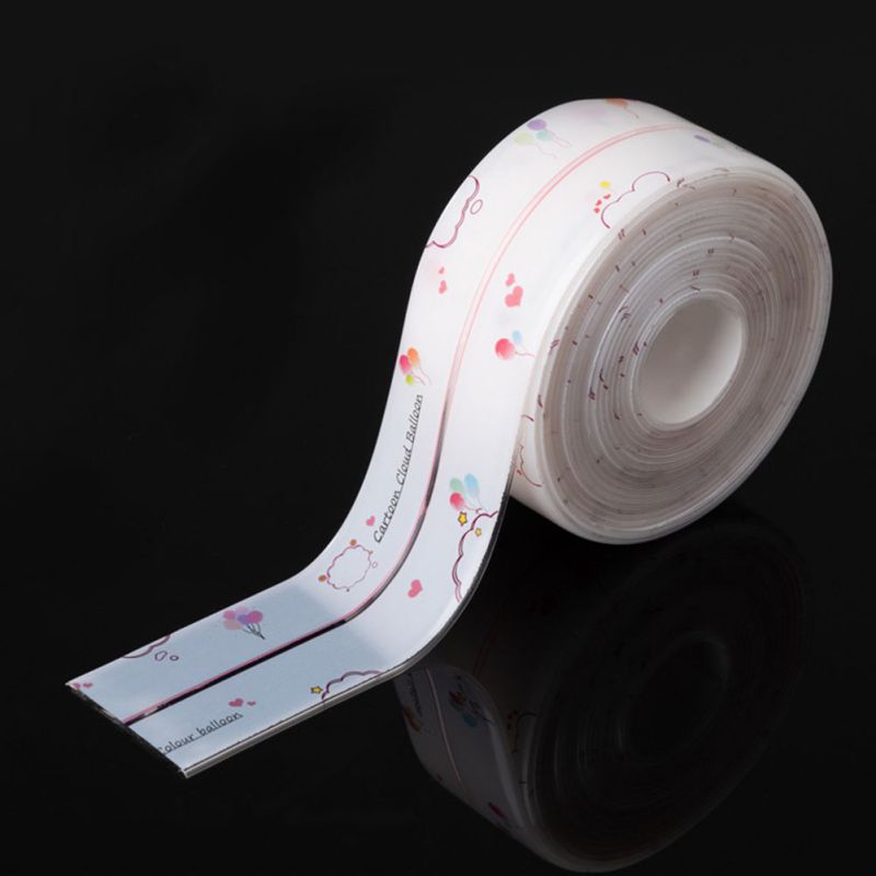 Kitchen Sink Waterproof Strip Caulk Strip PVC Self-Adhesive Waterproof Sealing Tape Wall Edge Protecto·: J