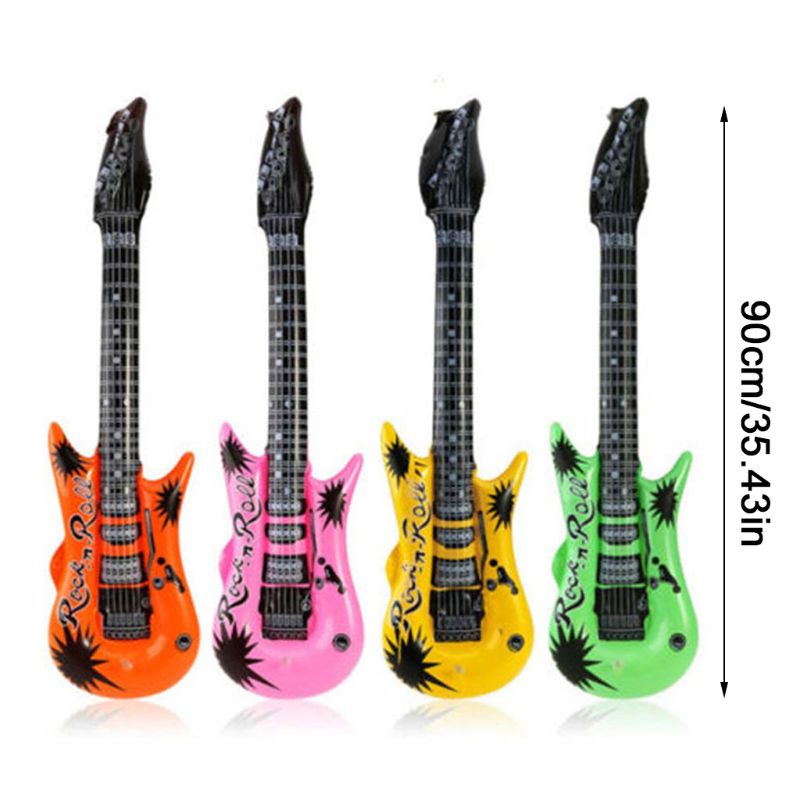 12pcs/set PVC Inflatable Guitar Early Education Children Toys Kids Stage Performance Music Festival Props