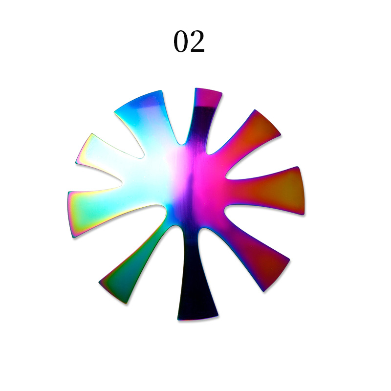 Steel French Tip Cutter Nail Tool Easy Smile V Line Shape Tips Manicure Edge Trimmer Acrylic French Nail Tips: 02