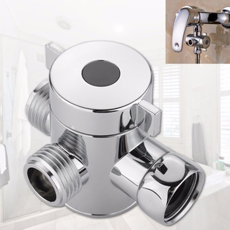 Bidet Bathroom Shower Valve Three-Way ABS Home & Garden Diverter Shower Shunt Water Toilet G1/2" Bath T-Adapter