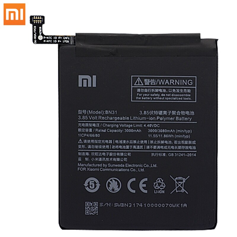 Xiao Mi Originele Telefoon Batterij BN31 Voor Xiaomi Mi 5X Mi5X Redmi Note 5A / Pro Mi A1 Redmi Y1 lite S2 3000Mah Batterijen + Gereedschap