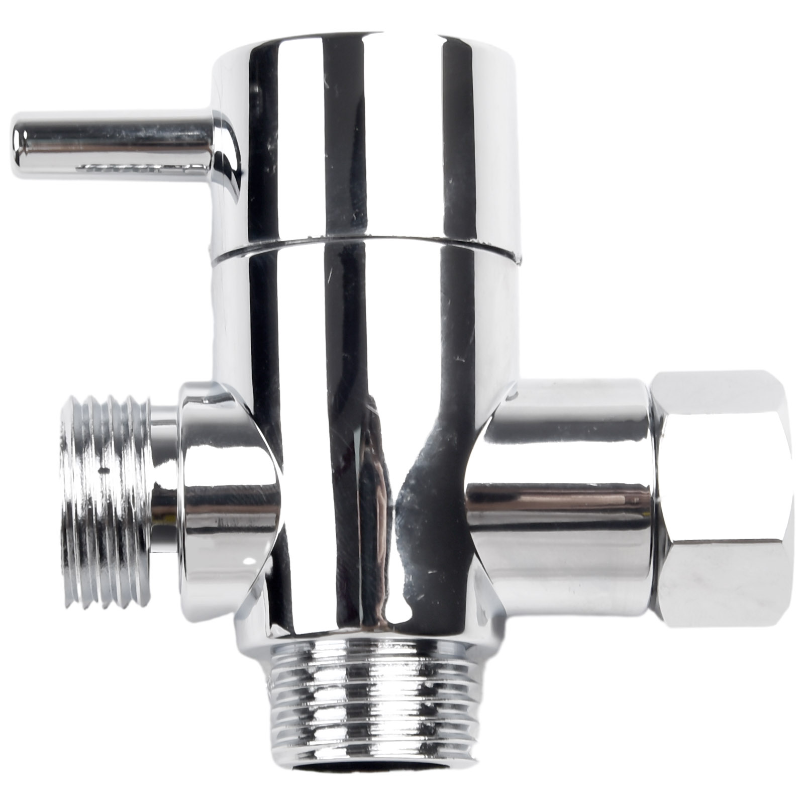 Adaptateur en T à 3 voies pour bain, pomme de douche 1/2, inverseur, convertisseur ABS, distributeur d'eau de douche, robinet de douche, vanne de dérivation, 1 pièce: Default Title
