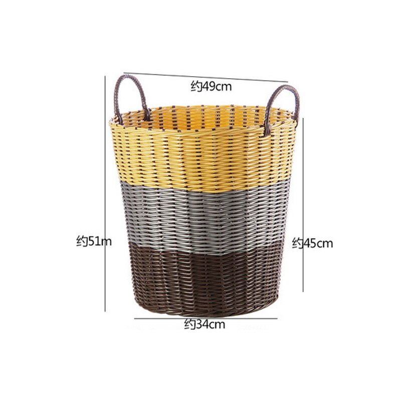 Vintage Boho Wasmand, Rotan, Rieten Mand, Speelgoedmand | Mand