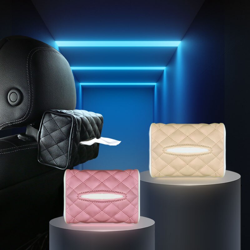 Universele Auto Tissue Box Cover Servet Papier Houder Handdoek Dispenser Voor Auto Achterbank Opknoping Papier Houder Tissue Container Case