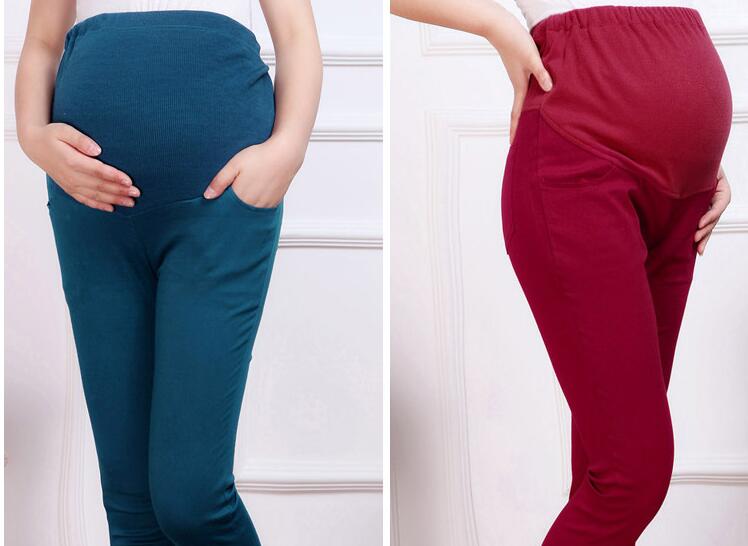 Forår / sommer leggings pleje af gravide gravide mavebukser bukser var tyndt tøj til gravide