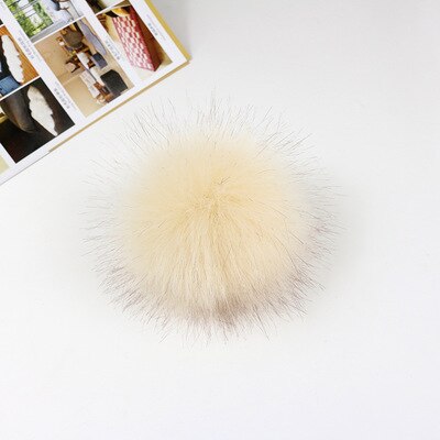 30 stk/parti 8cm blandede bløde rundformede imiterede ræve pomponkugler fluffy pom pom til børn gør-det-selv beklædningsgenstand håndværk: 5
