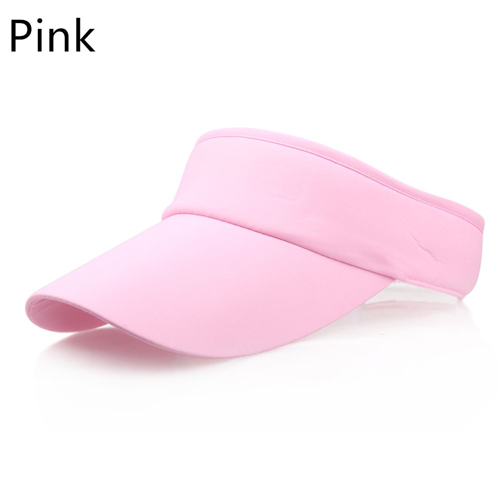 Justerbar hatt visir solskydd sport tennis golf pannband utomhus solskydd keps håraccessoarer för män kvinnor: Rosa