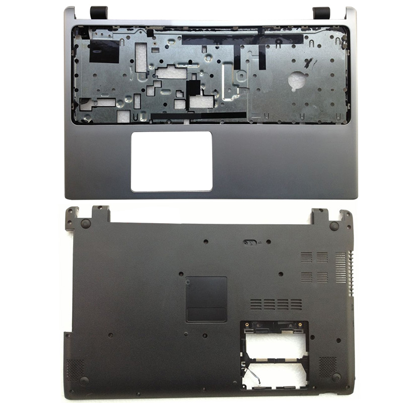 Coque arrière LCD pour ordinateur portable Acer Aspire V5-571 V5-531 V5-571G V5-531G, lunette avant, charnières, repose-paume, boîtier inférieur argenté
