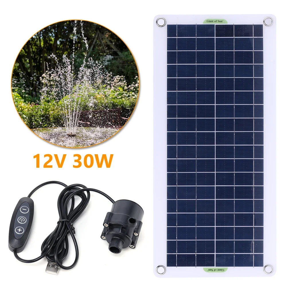 50W 800L/H DC 12V Waterfall Fountain Garden Pond Decor Solar Water Pump Kits: 4.5V
