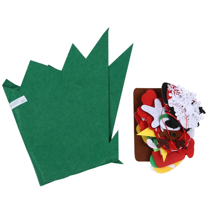 Felt Christmas Tree for Kids 95cm Diy Christmas Tree with Toddlers 32Pcs Ornaments for Children Xmas Hanging Home Door