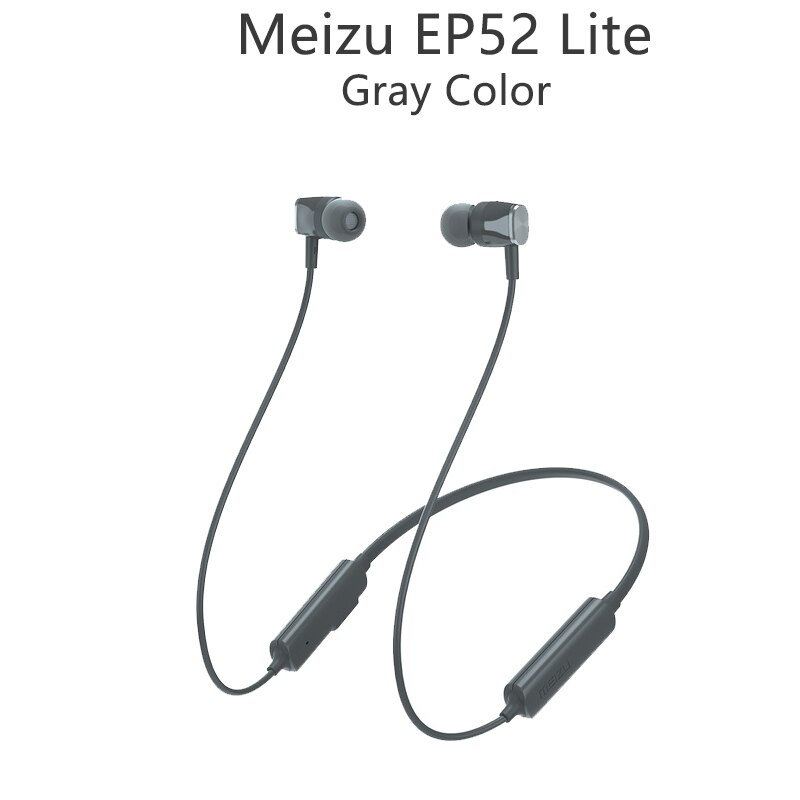 Originele Meizu EP52 Lite Draadloze Koptelefoon Bluetooth Koptelefoon Waterdichte IPX5 Sport Bluetooth 4.2 Headset Voor Meizu Opmerking 9: Gray