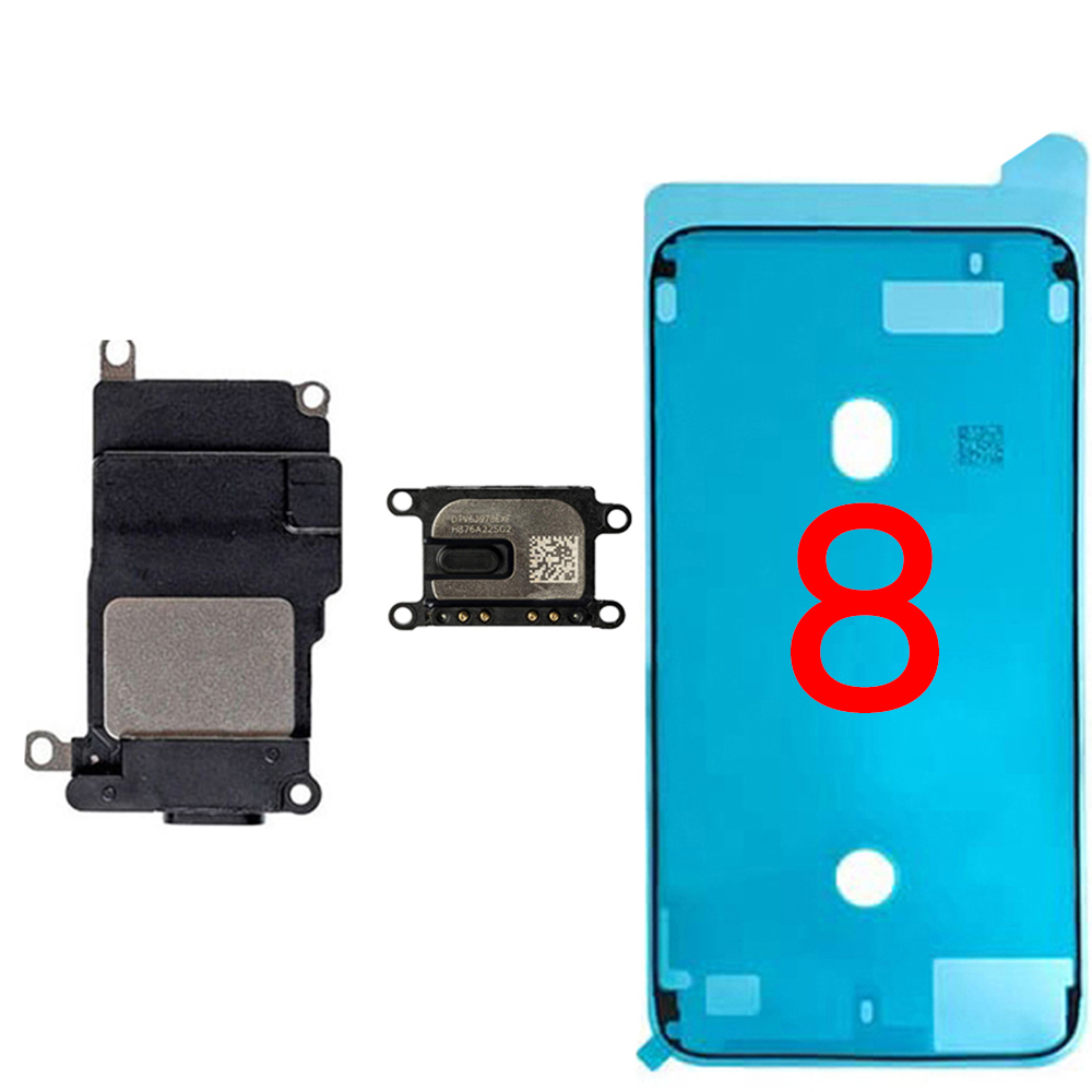 Luidspreker Voor iPhone 6 6 P 6 s 7 7 P 8 Plus Oor Luidspreker Oortelefoon Ringer Zoemer montage Met Waterdichte Tape: Black