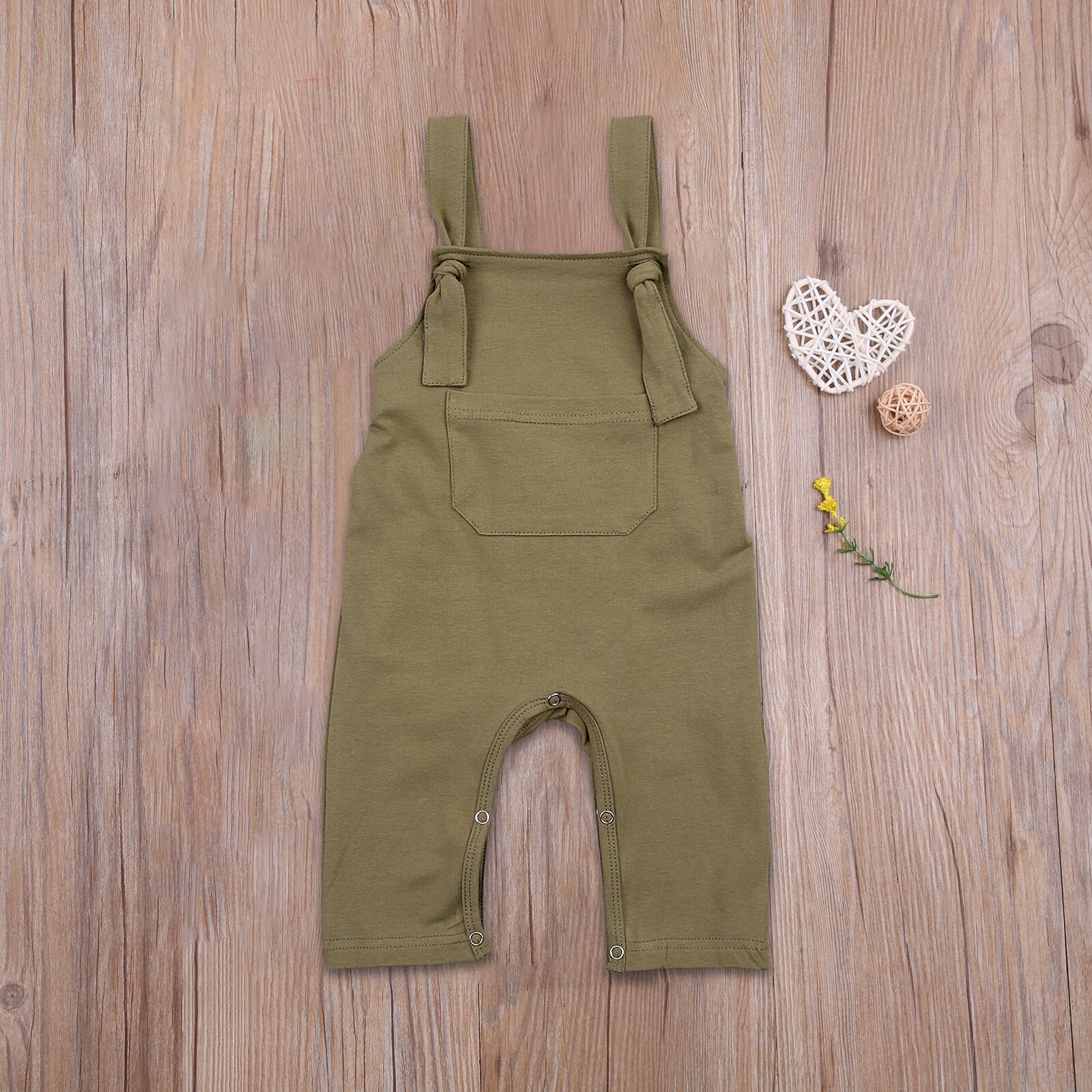 Baby & Kinderen Baby Effen Kleur Jumpsuit Peuter Jongen Meisje Spaghettibandjes Vierkante Hals Lange Broek Romper: A / 6m