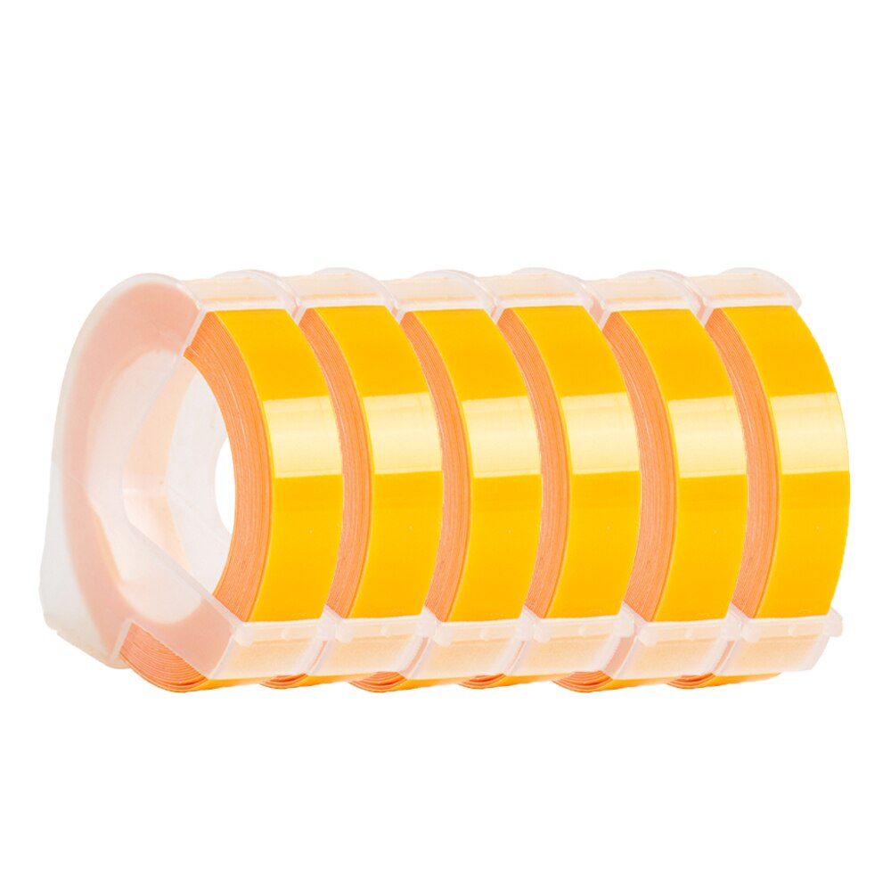 6 rollen Mehrfarbig PräGen Band 9MM Präge Etikett Band Nachfüllung Kompatibel für Motex E101 und DYMO 12965 Präge Etikett Hersteller: 6Rollen Gelb Band