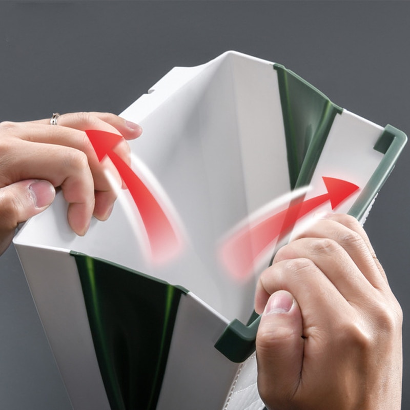 7L Folding Garbage Can Kitchen Dry&Wet Garbage Classification Garbage Bin Wall Mounted Trashcan Bathroom Toilet Waste Storage