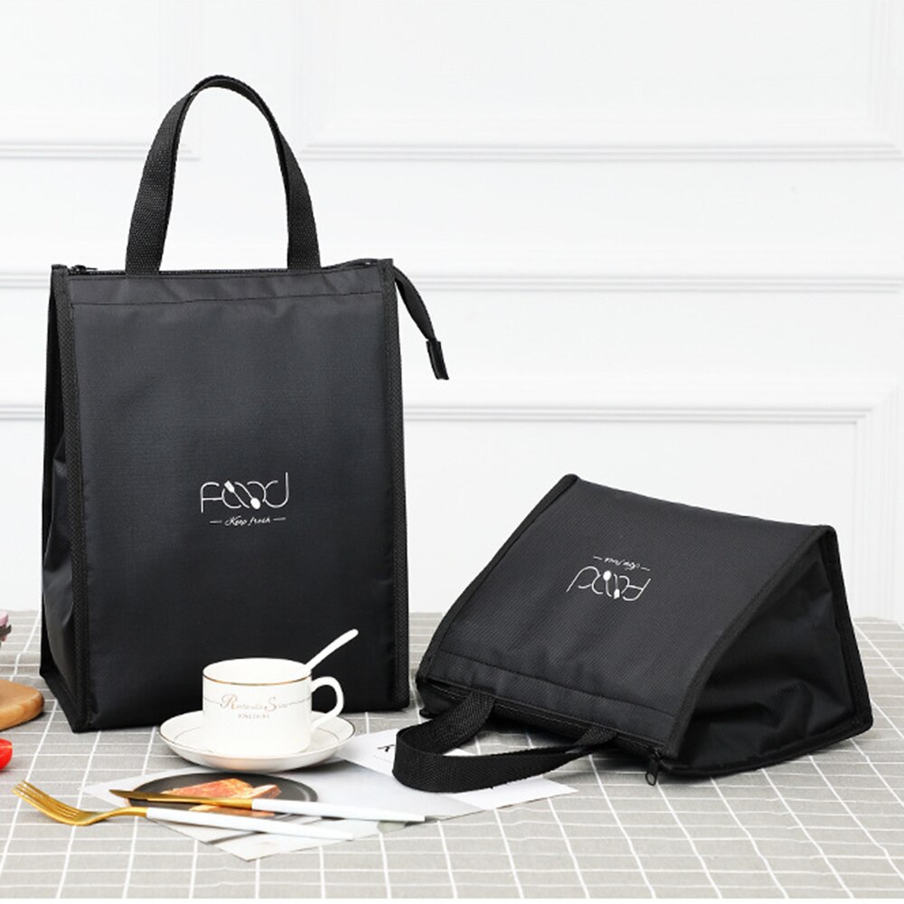 Lunch Bag For Women Cooler Portable Hand Zip Food Bags Waterproof Picnic Travel Breakfast Thermo Bag Bento Bag