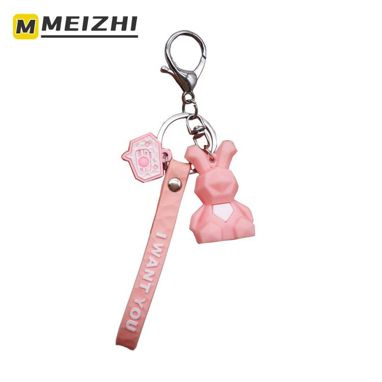 Meizhi cartoon geometrie sectie familie sleutelhanger tas paar hanger schattige dinosaurus panda sleutelhanger