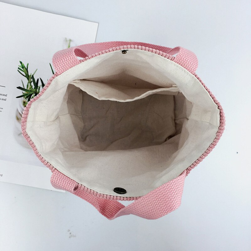 Women Corduroy Shopping Bag Female Canvas Cloth Shoulder Bag Environmental Storage Handbag Reusable Foldable Eco Grocery Totes