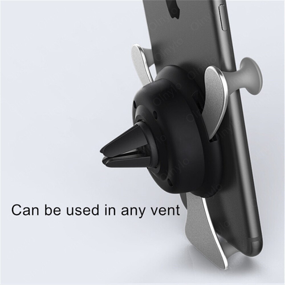 Gravity Auto Telefoon Houder Air Vent Clip Glimlach Gezicht Mount Mobiele Stand Gps Ondersteuning Voor Iphone 12 Pro Max xiaomi Samsung