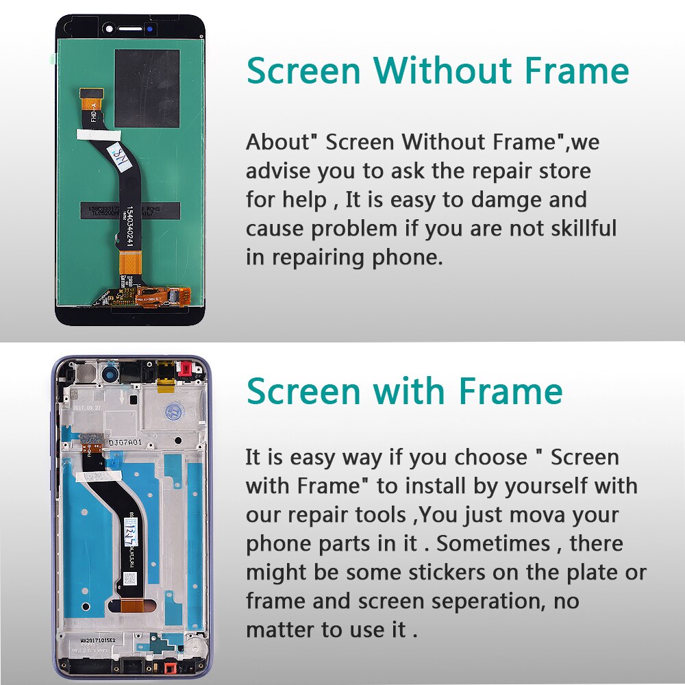 Pour Huawei Honor 8 lite écran LCD PRA-TL10 PRA LX1 LX3 écran tactile 5.2 pouces numériseur cadre d'assemblage avec film de verre gratuit
