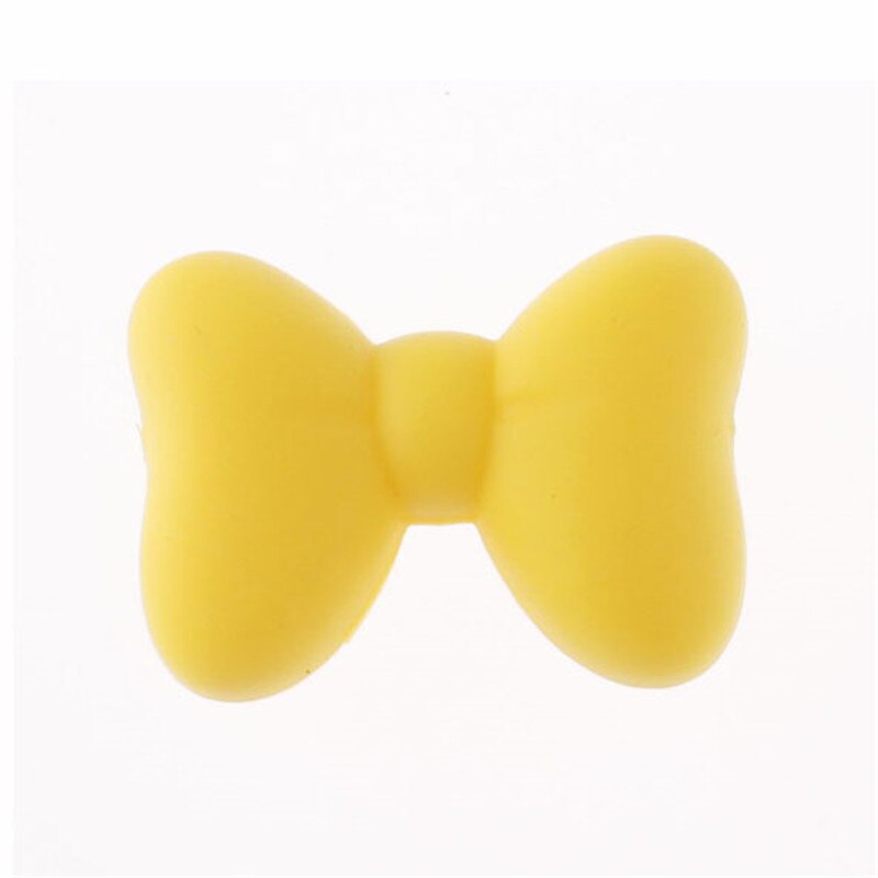 Anneau de dentition en Silicone à nœuds | Perles pour bébé, bricolage, perle d'infirmière, bijoux Chewable Silicone bébé, perles de dentition: 842yellow