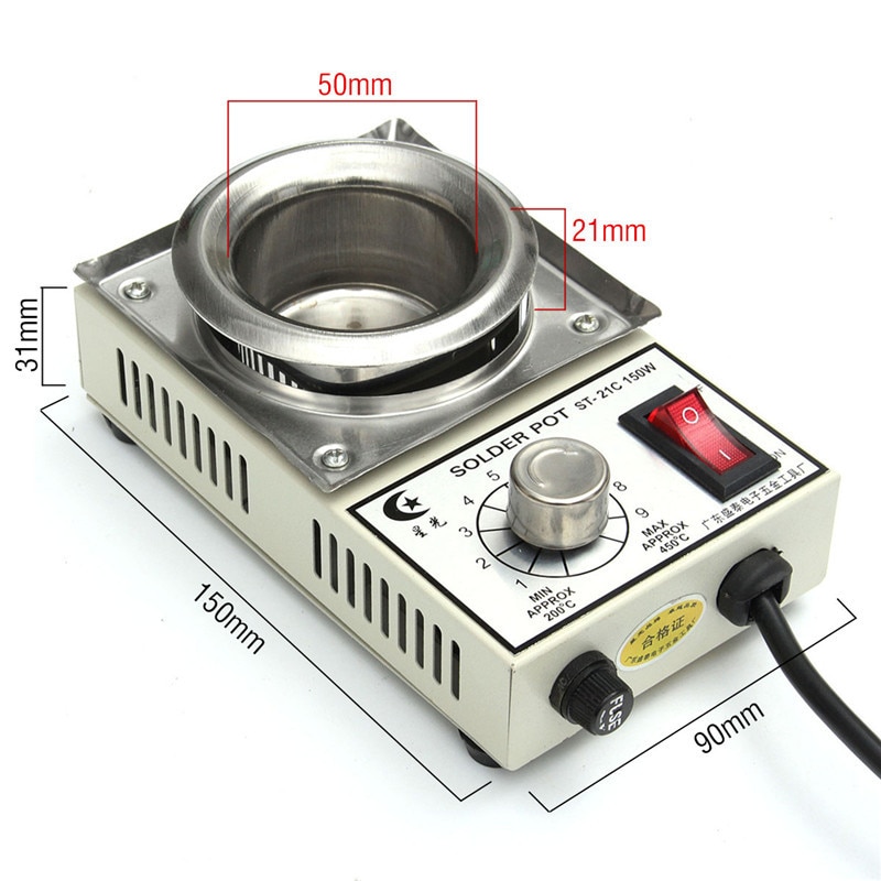 Temperature Controlled Soldering Pot Melting Tin Pot Tin Cans 220V 150W
