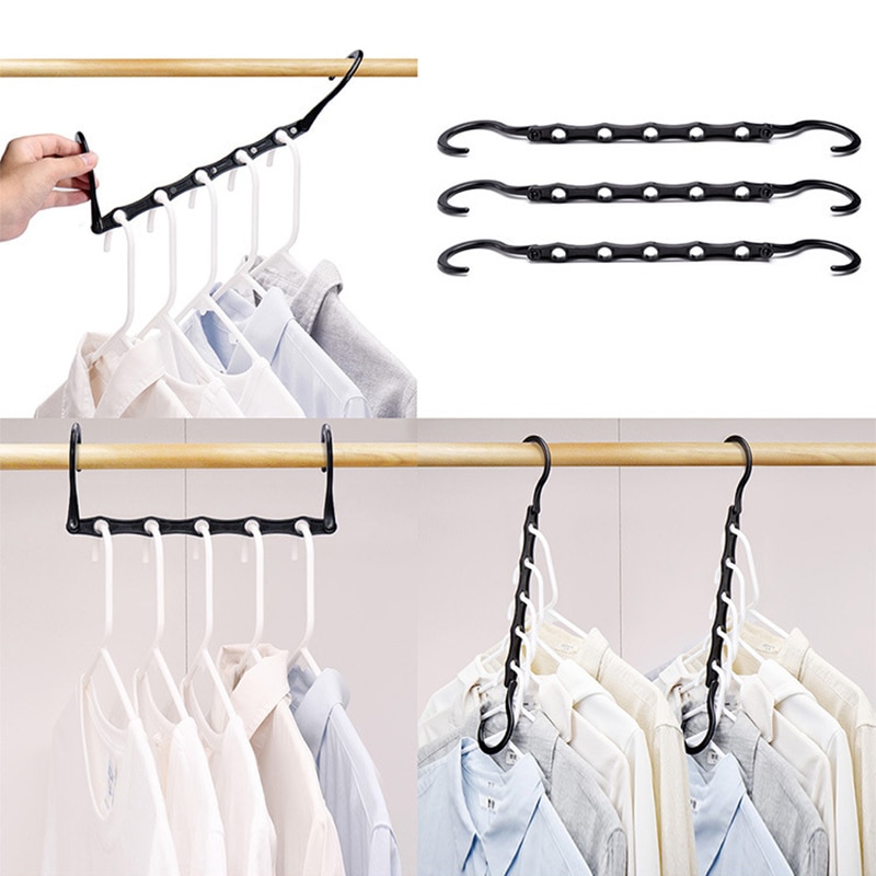 1pc Clothing hanger organizer multi-purpose hanger home magic storage artifact anti-skid drying rack